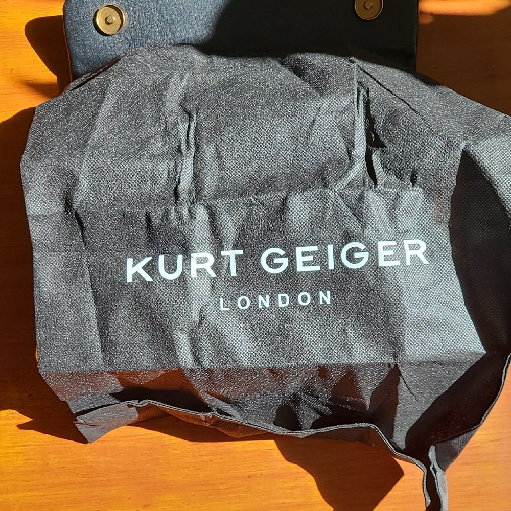 Kurt Geiger Brixton Lock Gold Rainbow Multi-Color Metallic Leather Bag Purse - Picture 9 of 16